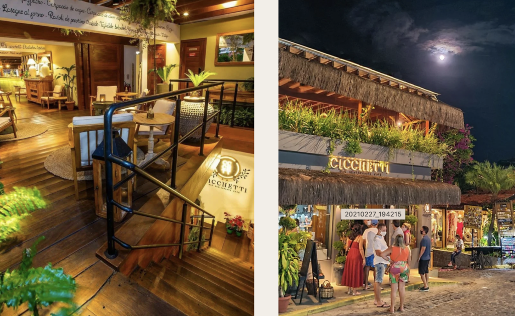 restaurantes em pipa, a noite